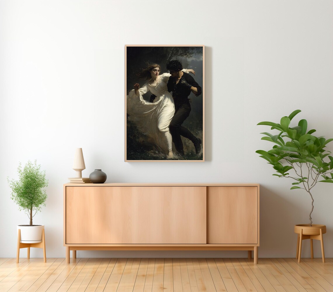 Lilith And Her Lover Escape The Garden Lilith Art Vintage Dark Art Occult Poster Gothic Home Decor Witchcraft Wiccan Art Witch Print - Image 2