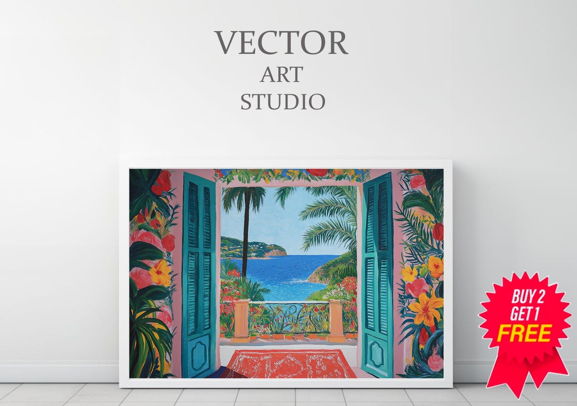 Henri Matisse Poster Farbfrohe Wandkunst Als Matisse Print Matisse Kunstdruck Moderner Horizontaler Kunstdruck Matisse Museum Print - Image 3