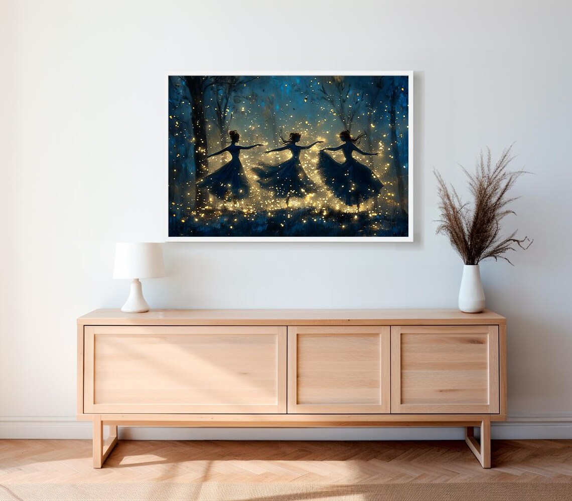 Fairies Vintage Wall Art Witchy Moody Wall Art Dark Art Cottagecore Girls Room Decor Girly Whimsical Wall Art - Image 2