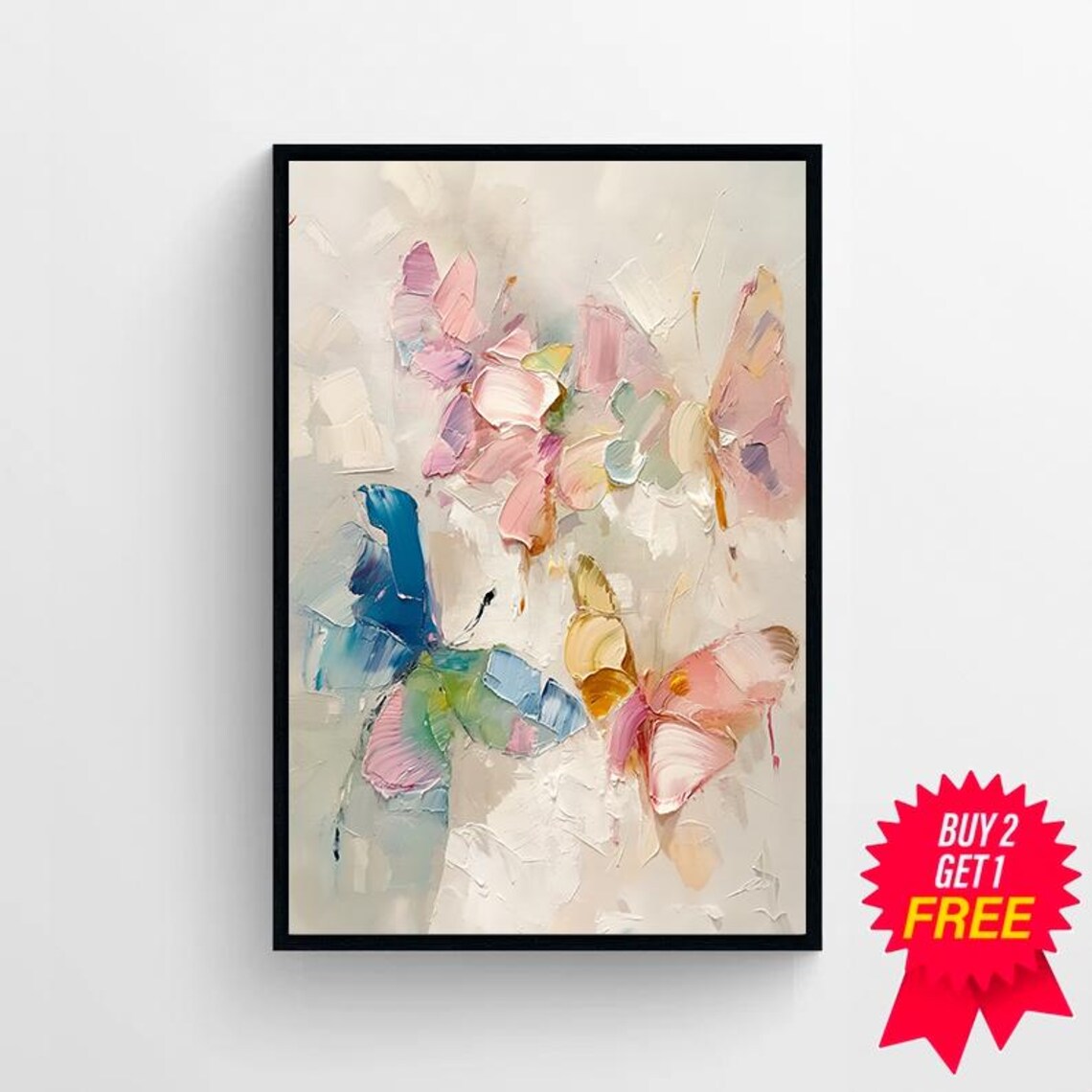 Pastel Butterfly Watercolor Art Print, Kids Room - Image 4