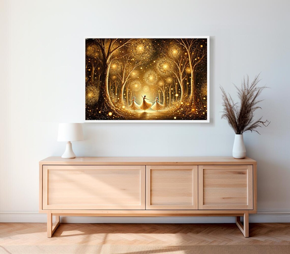 Fairies Vintage Wall Art Witchy Moody Wall Art Dark Art Cottagecore Girls Room Decor Girly Whimsical Wall Art - Image 2