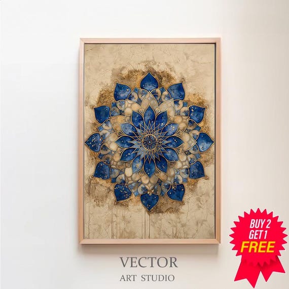 Islamic Geometric Art Artful Pattern Art Vintage Islamic Wall Art Gold Boho Islamic Poster Eid Ramadan Decoration Muslim Home Decor