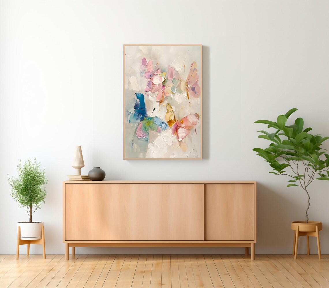 Pastel Butterfly Watercolor Art Print, Kids Room - Image 2