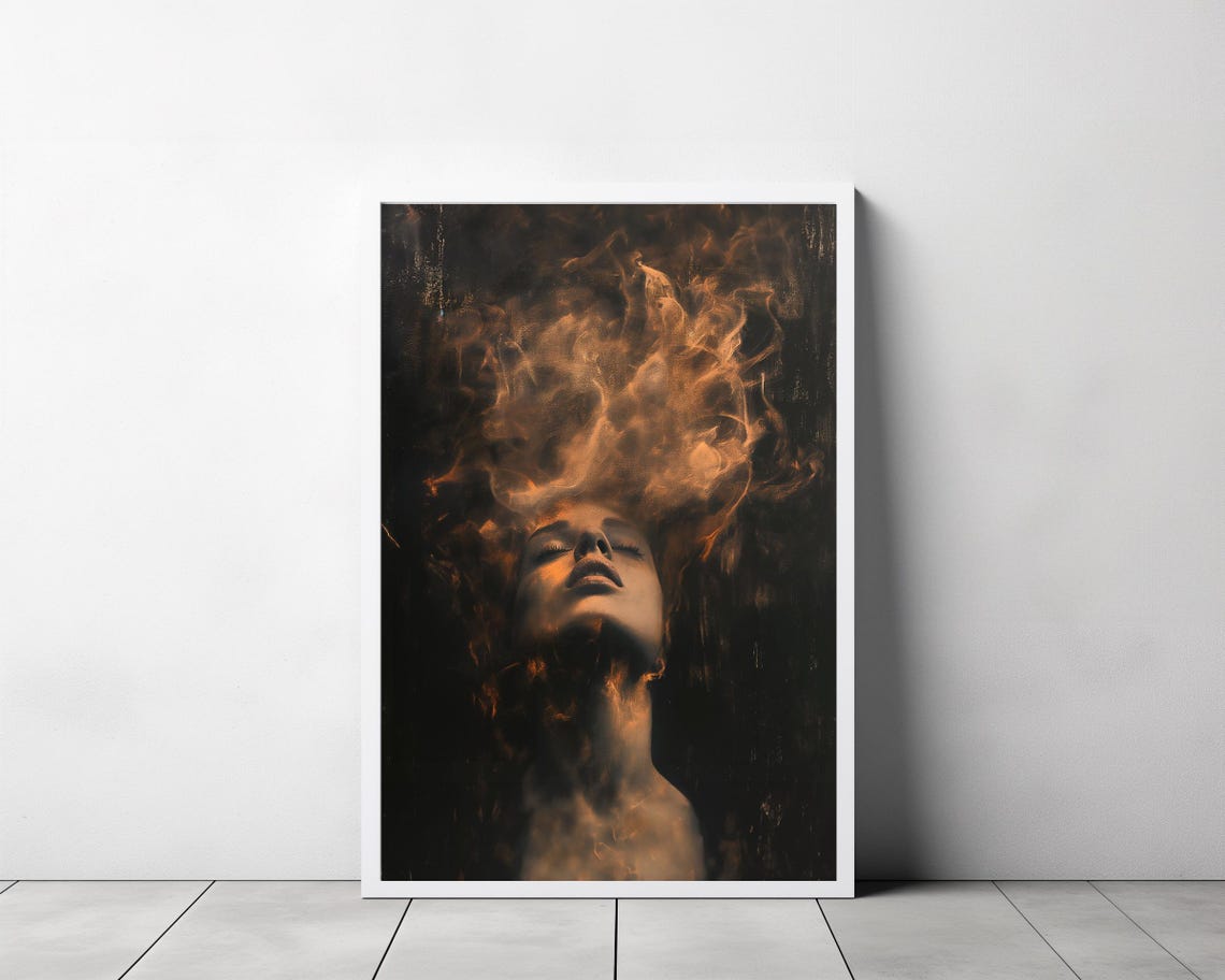 Moody Gothic Wall Art Perfect Dark Academia Gift Framed Surreal Dark Academia Decor Edgy Art Print - Image 3