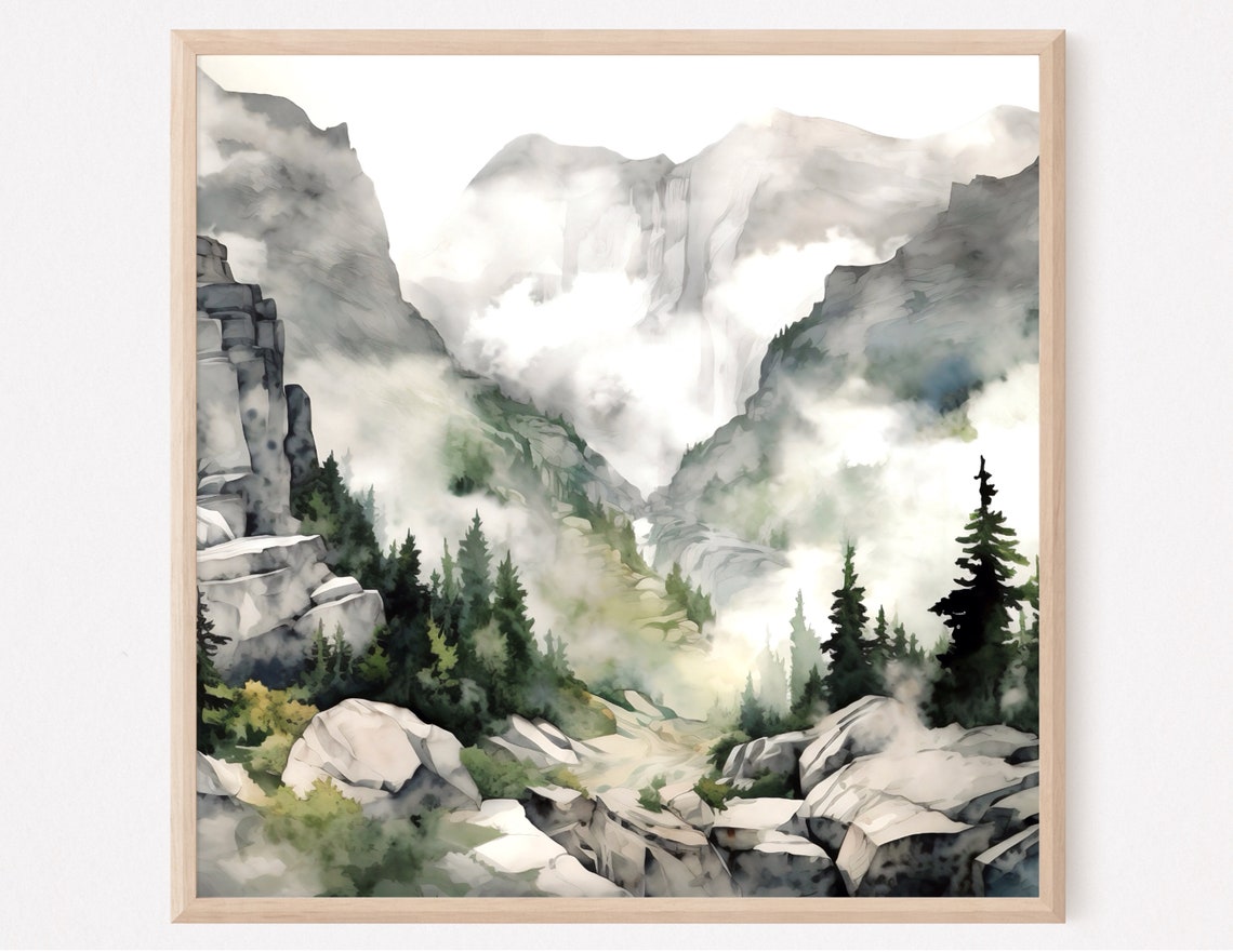 Rocky Mountain National Park Travel Print Square Wall Art Rocky Mountain Wall Hanging Home Dcor Rocky Mountain Gift Art Lovers Colorado Art - Image 3