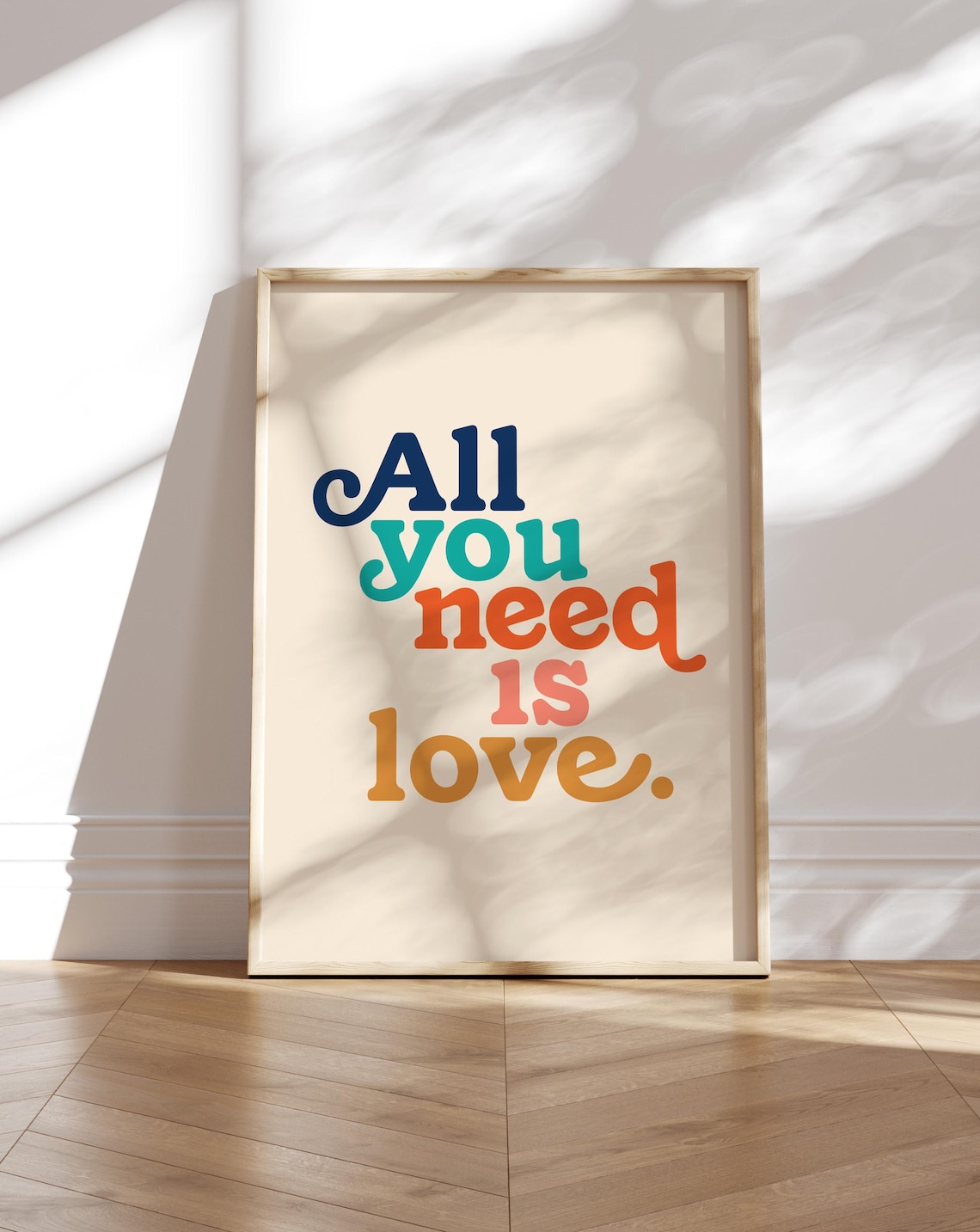 All You Need Is Love Bold Colours Poster Print