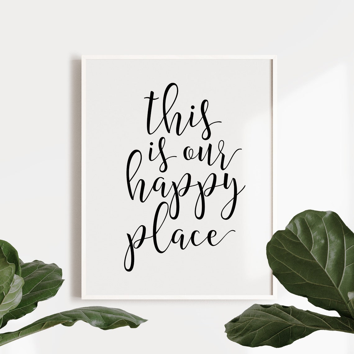 This Is Our Happy Place Family Quote Script Typographic Wall Art - Image 2