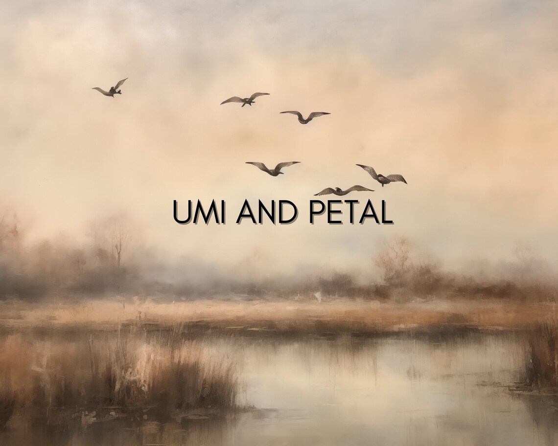 Geese Flying Marsh Dawn Autumn Birds Water Reflection Painting Poster - Image 2