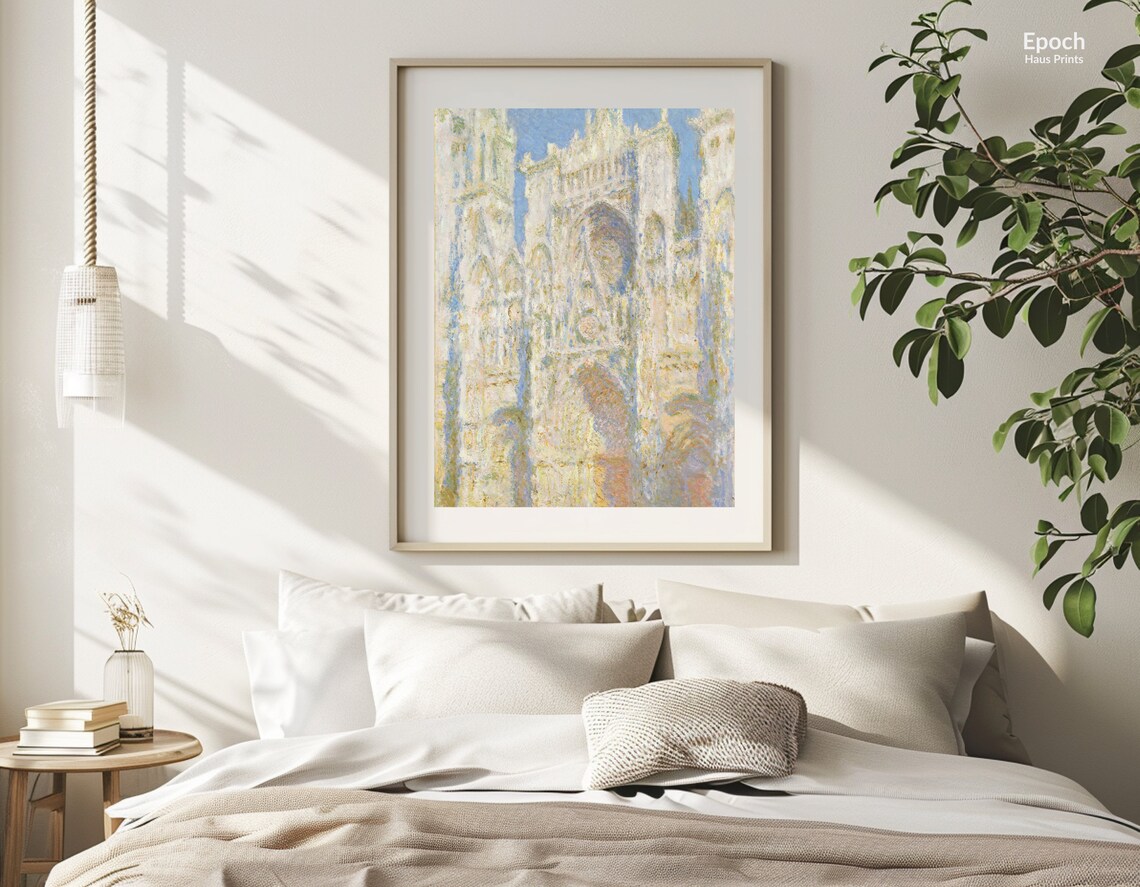 Claude Monet's Rouen Cathedral, Impressionist Poster - Image 2