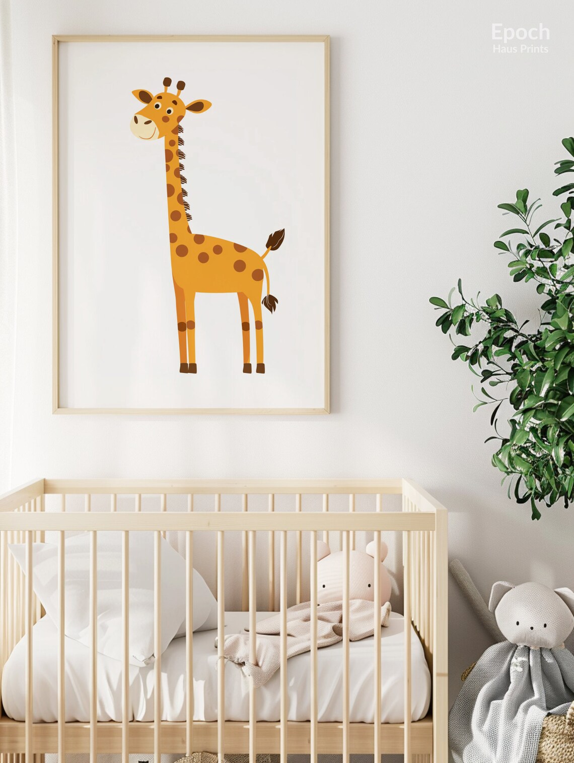 Giraffe Safari Animal Nursery Art Print - Image 2