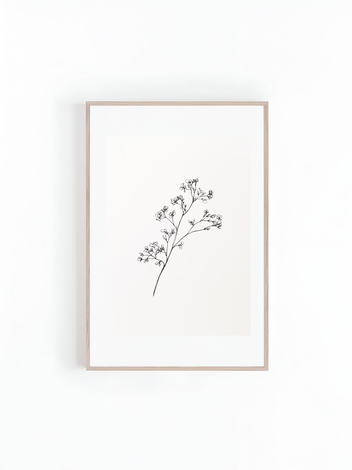 Minimalist Botanic Vintage Floral Art Print