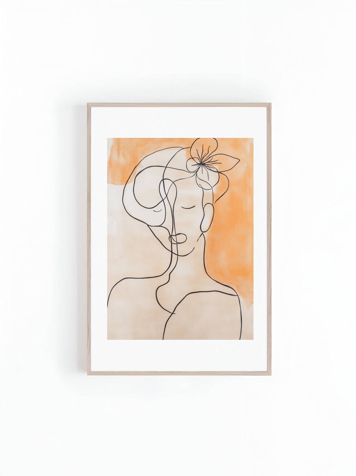 Abstract Drawing Of Woman Stencil Line Art Drawing Of Woman Feminine Figure Art Minimalist Wall Art Print Instant