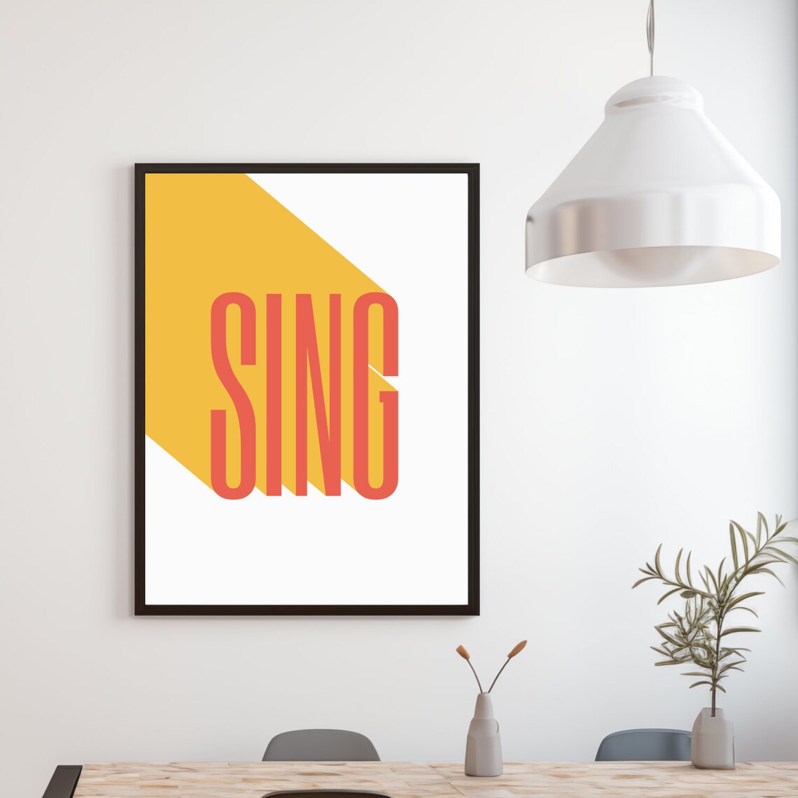Sing Bold Typography Print Trendy Modern Word Wall Art Bold Retro Word Art Home Decor Dance Lover Gift Idea Trendy Print - Image 5