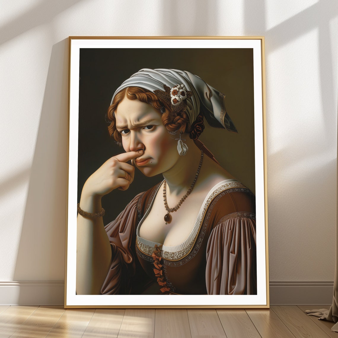 Woman Painting Vintage Bathroom Art Funny Bathroom Painting Vintage Classical Art Painting Bathroom Toilet Humor Women Bathroom Gift
