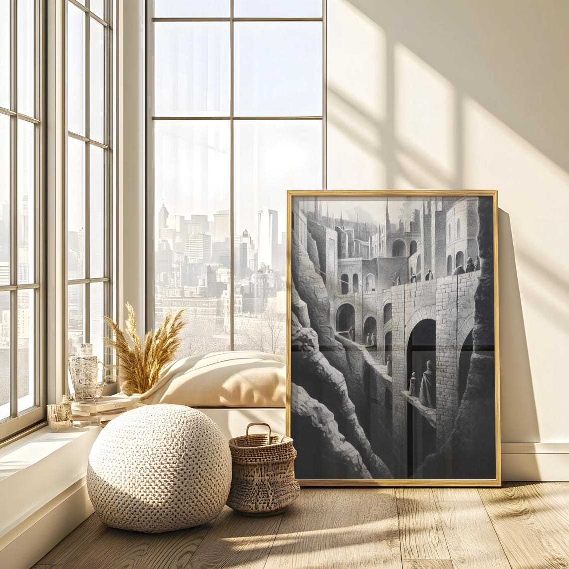 Moody Fantasy Dark Wall Hanging Masculine Wall Art Art Hyperbeast Decor Over Bed Wall Art - Image 3
