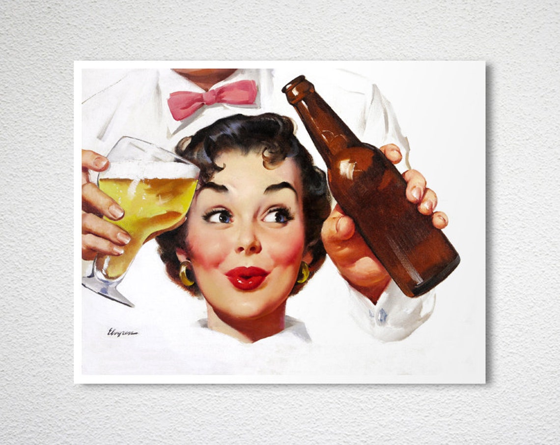 A Cool Beverage Beer Poster Vintage Fooddrink Poster Affiche Boisson Beer Lovers Beverages Print - Image 2