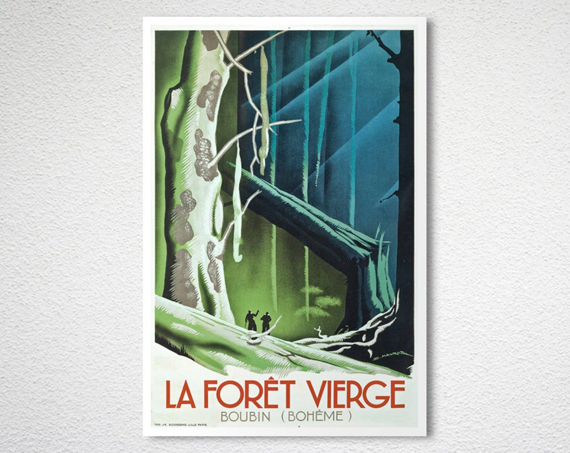 La Foret Vierge Boubin Boheme Vintage Primeval Forest Travel Poster - Image 2