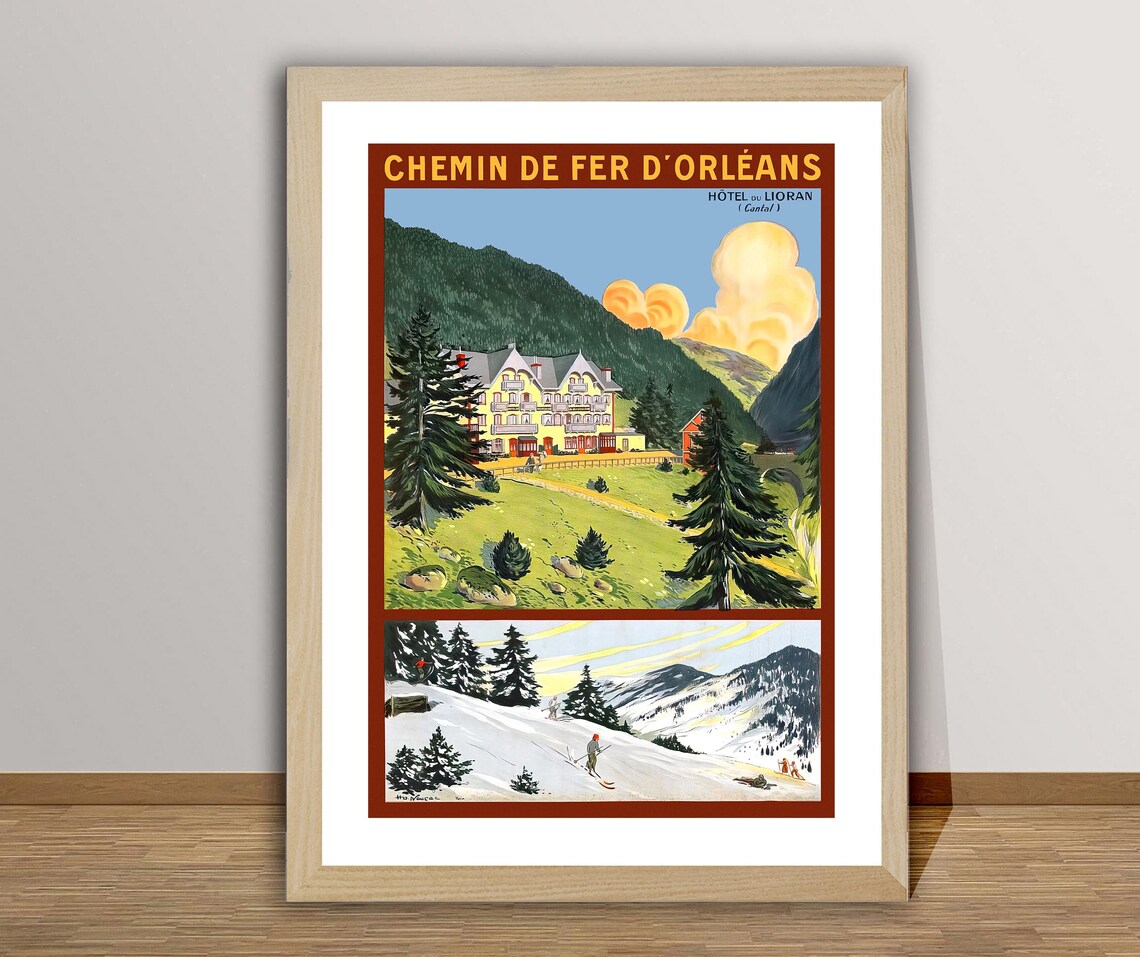 Hôtel du Lioran Cantal French Alpine Hotel Ski Travel Poster