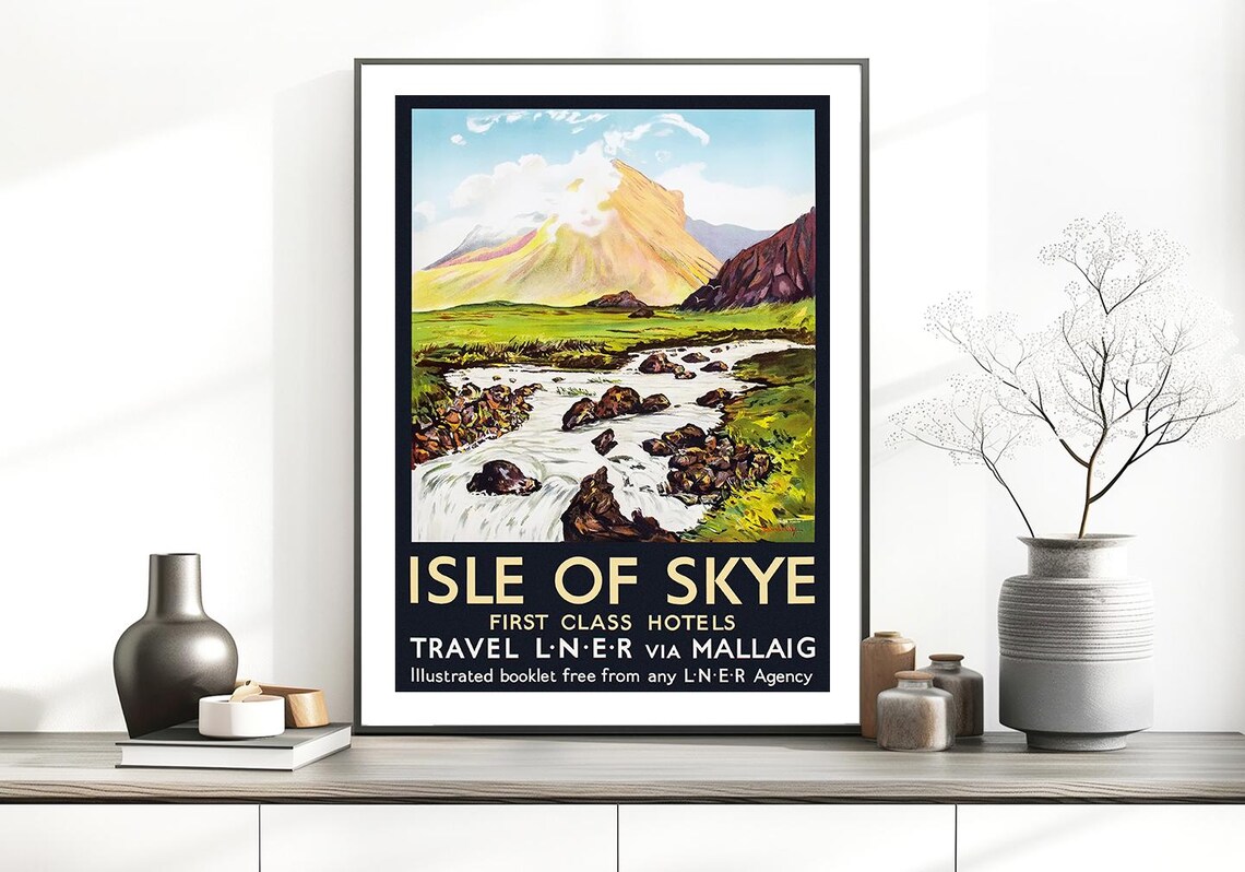 Isle Of Skye Vintage Travel Poster, Scotland