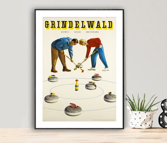 Grindelwald Suisse Vintage Travel Poster Poster Paper Or Print Gift Idea Wall Decor