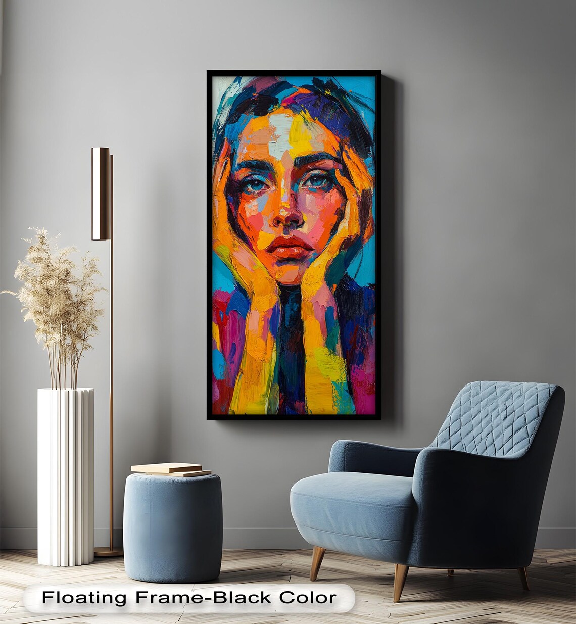 Colorful Woman Portrait, Modern Face Art Print - Image 4