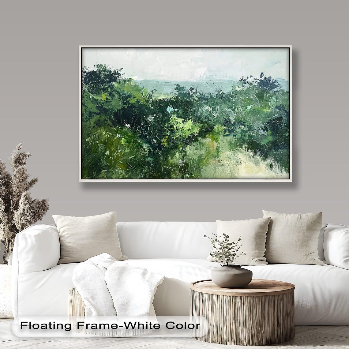 Green Forest Landscape, Tranquil Nature Artwork - Image 5