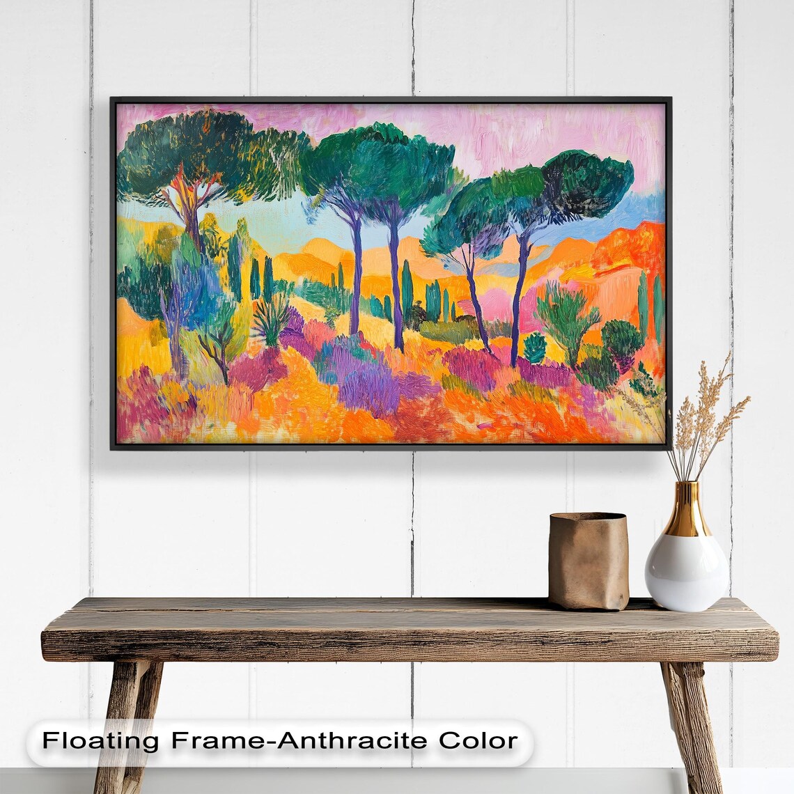 Colorful Forest Landscape, Bold Impressionist Scene