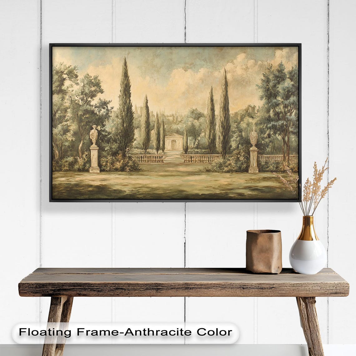 Tuscan Garden Art Print, Classic Landscape Decor - Image 3