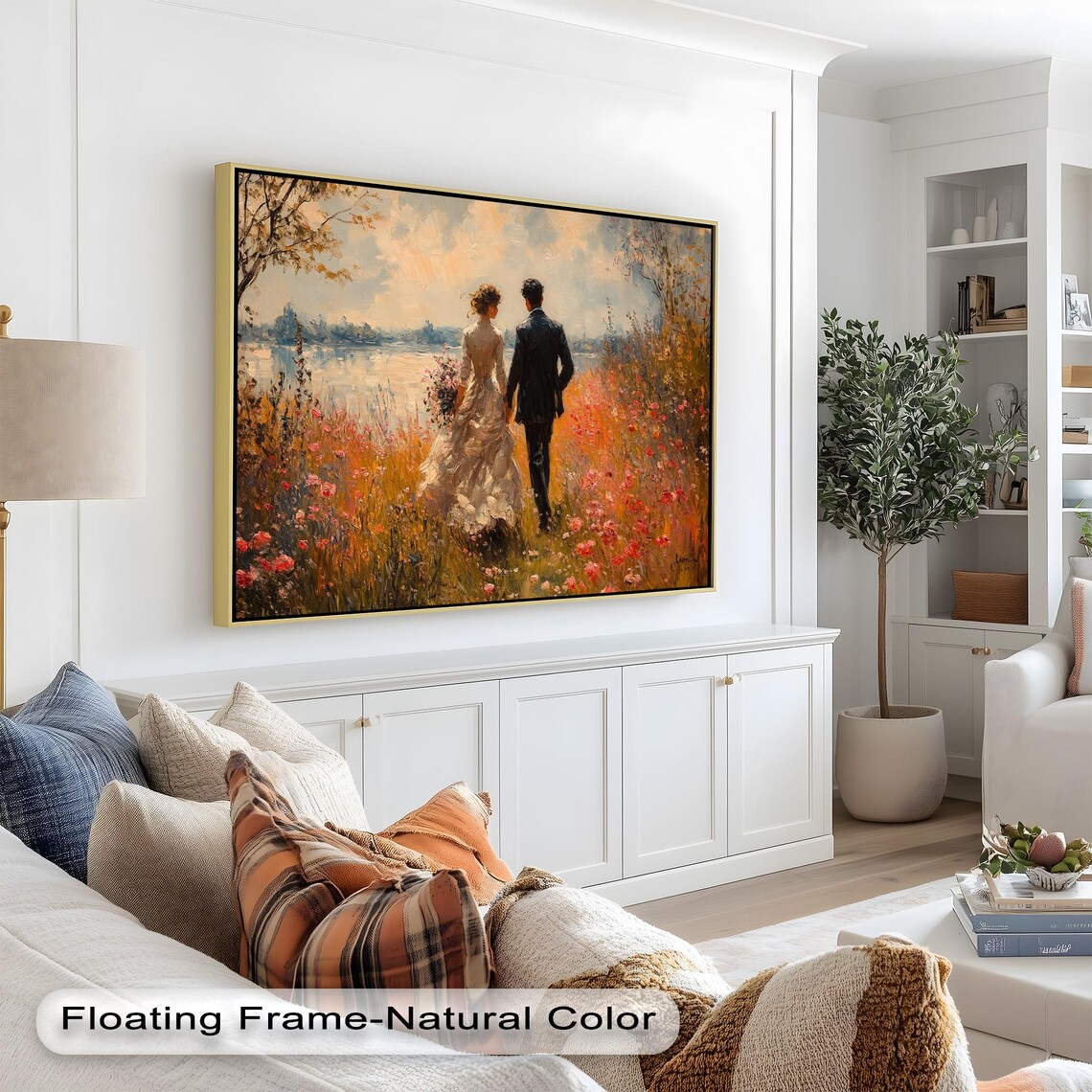 Romantic Walk In Field - Rustic Landscape Art Print - Image 5
