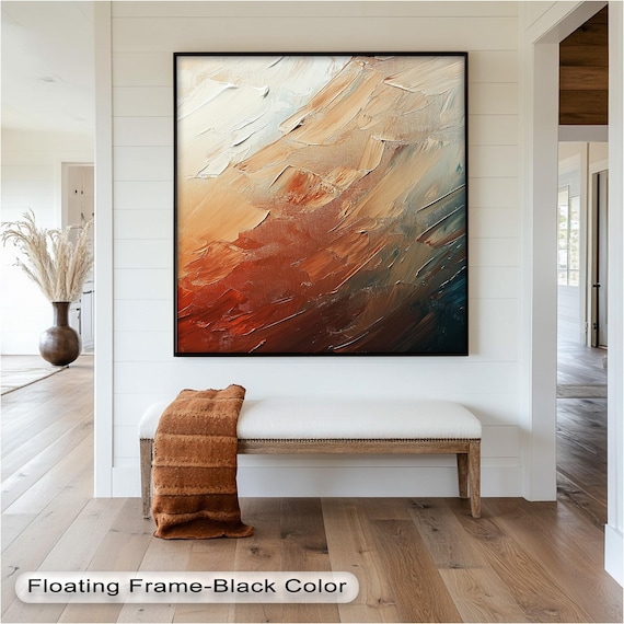 Earth Tone Abstract, Vertical Modern Painting