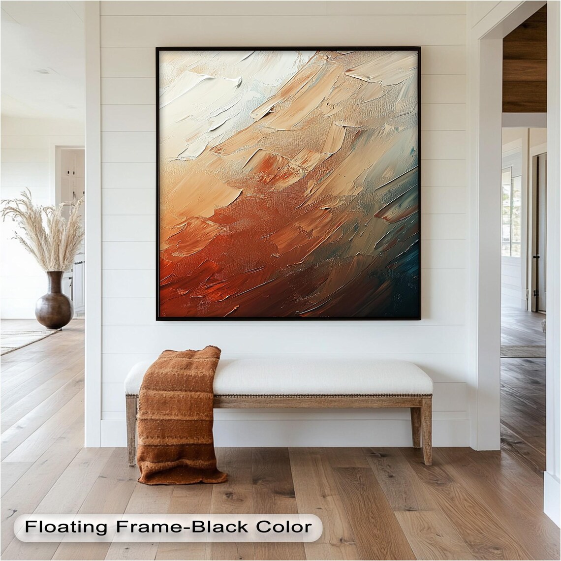 Earth Tone Abstract, Vertical Modern Painting