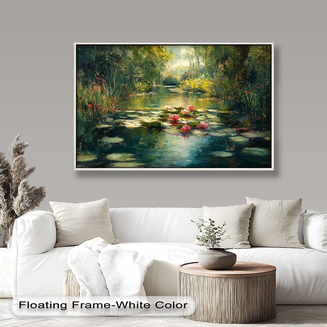 Monet-Inspired Water Lilies, Peaceful Nature Scene - Image 3