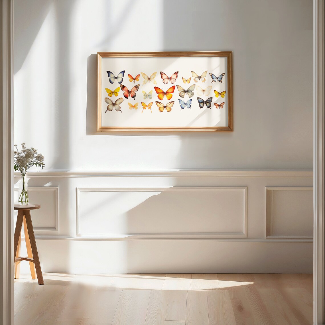 Butterfly Frame Art Print, Vintage Spring Decor - Image 2