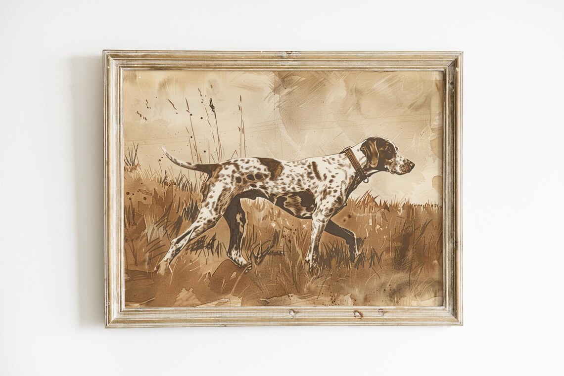 German Shorthaired Pointer Sketch, Vintage Poster Print - Image 2