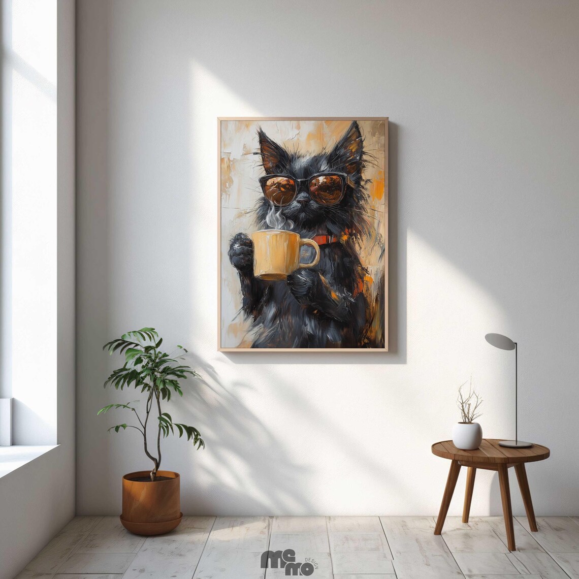 Black Maine Coon Coffee Cat, Funny Sunglasses Gift - Image 6