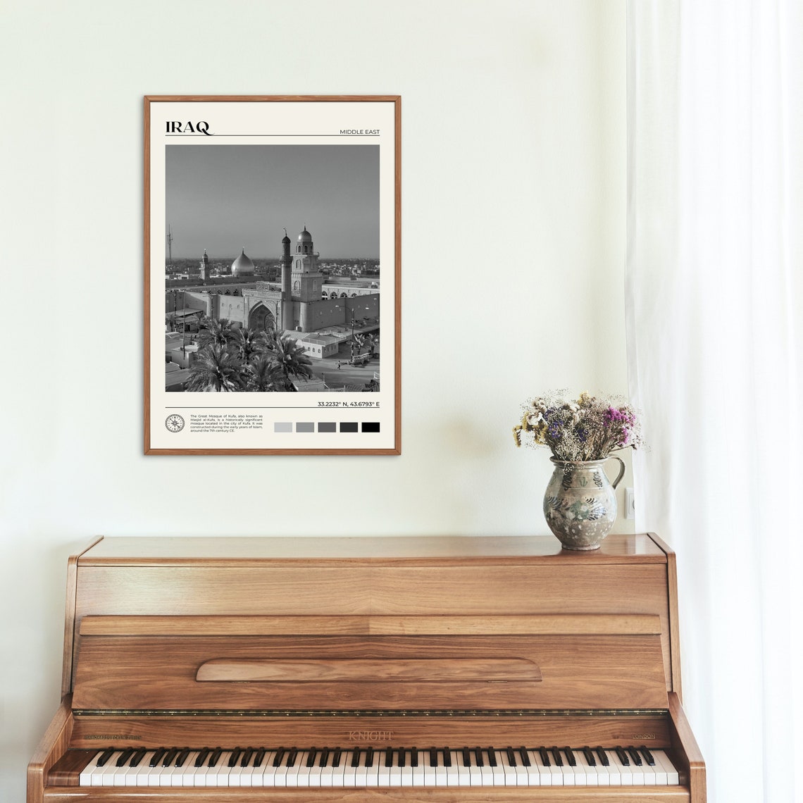 Black And White Iraq Print Iraq Wall Art Iraq Poster Iraq Photo Iraq Poster Print Iraq Wall Decor Middle East Poster Print - Image 2