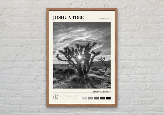 Black And White Joshua Tree Print Joshua Tree Art Joshua Tree Poster Joshua Tree Photo Joshua Tree Poster Print Joshua Tree Decor