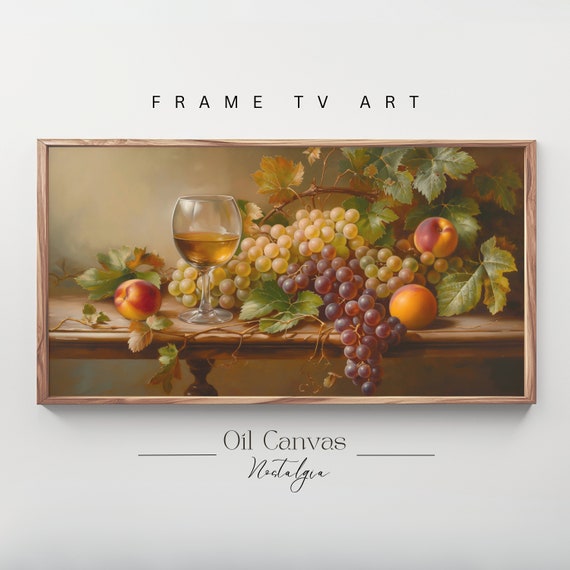 Country Kitchen Frame Tv Art Fine Art Vintage Still Life Decor Moody Black Autumn Wall Farmhouse Decor