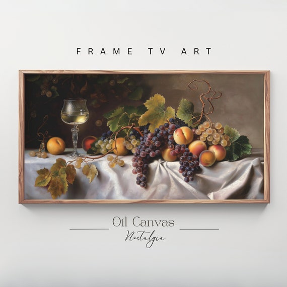 Country Kitchen Frame Tv Art Fine Art Vintage Still Life Decor Moody Black Autumn Wall Farmhouse Decor