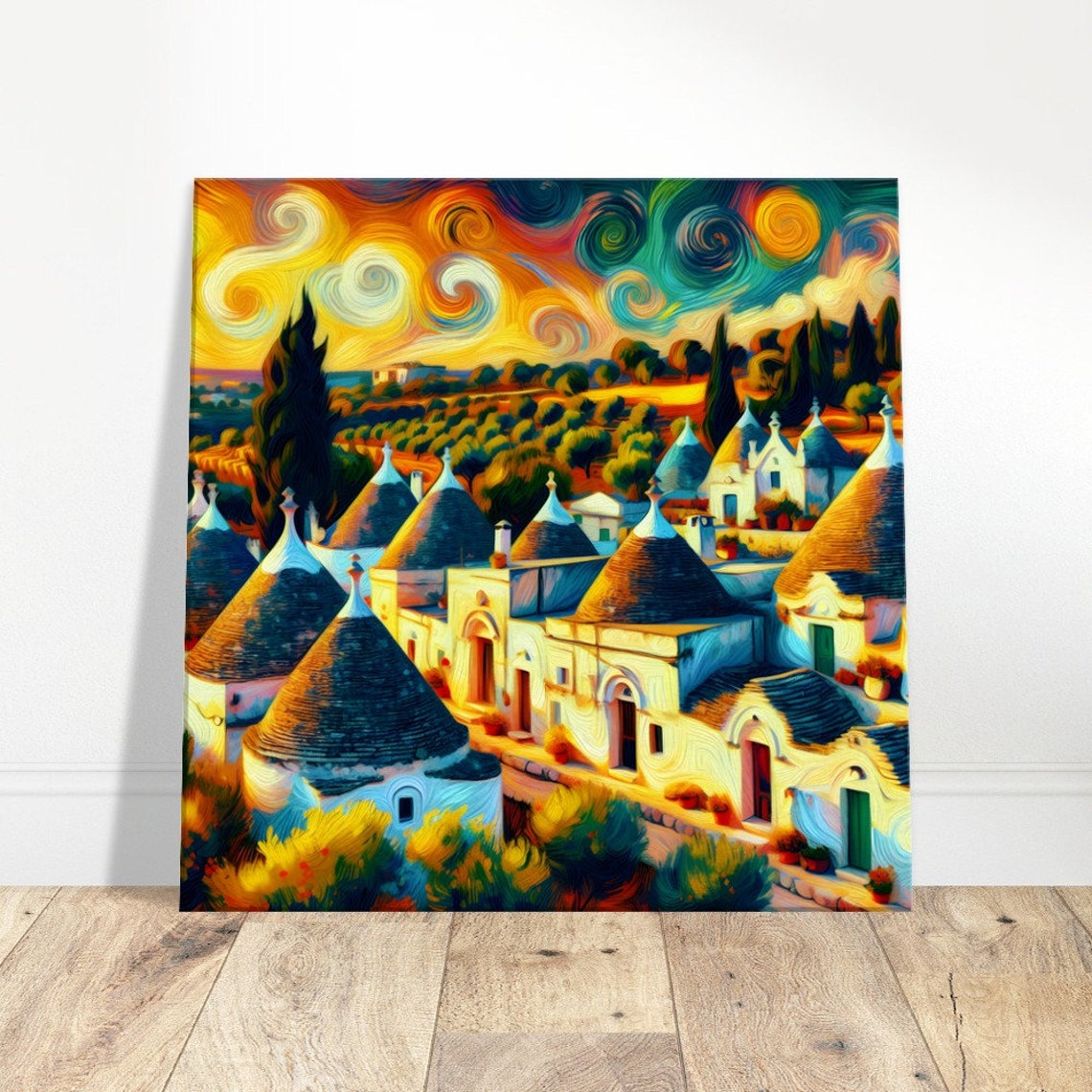 Trulli Architecture Elegance Oil Painting Print Impressionism Living Roombedroom Wall Prints Housewarming Gift - Image 3