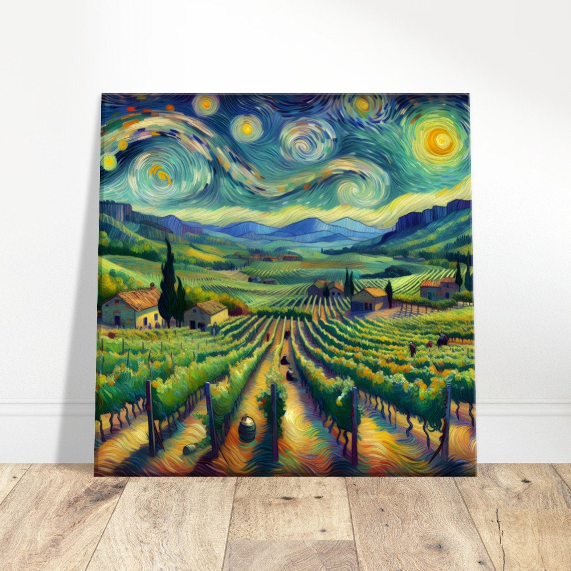 Van Gogh Inspired Tuscan Vineyard Serenade Oil Painting Print Impressionism Living Roombedroom Wall Prints Housewarming Gift - Image 5