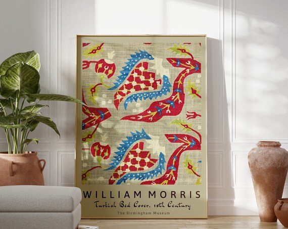 William Morris Turkish Bed Cover 18th Century Textile Museum Art Poster