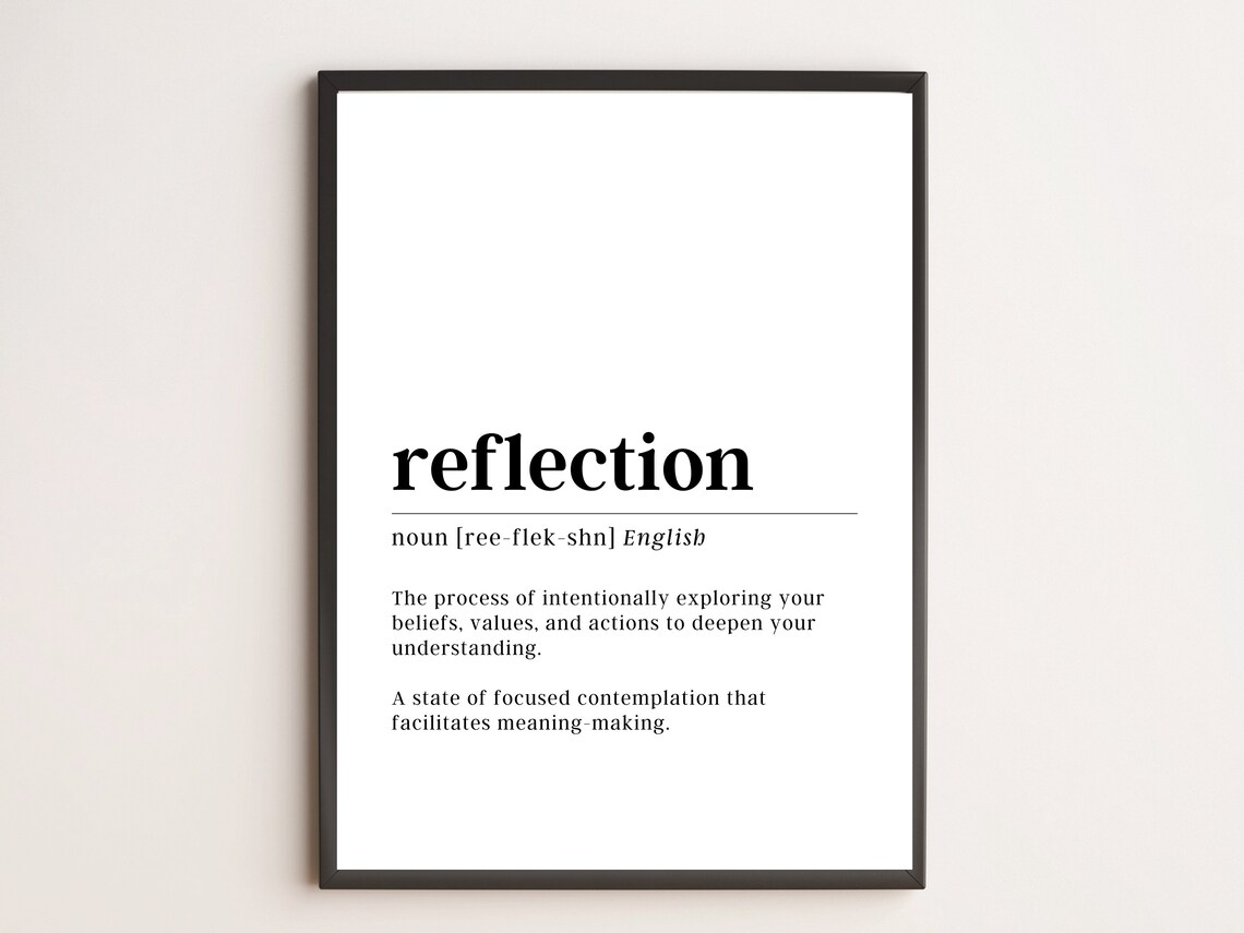 Reflection Definition Print Motivational Wall Art