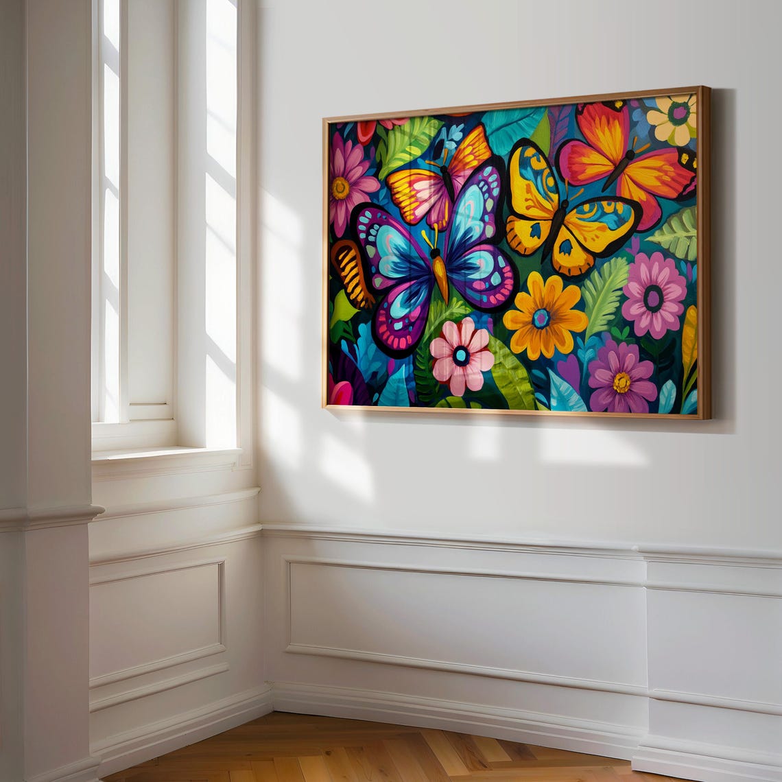 Print Butterfly Portrait Painting Mexican Wall Art New Listing 33 - Image 3
