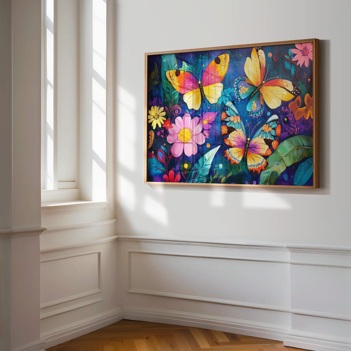 Print Butterfly Portrait Painting Mexican Wall Art New Listing 31 - Image 3