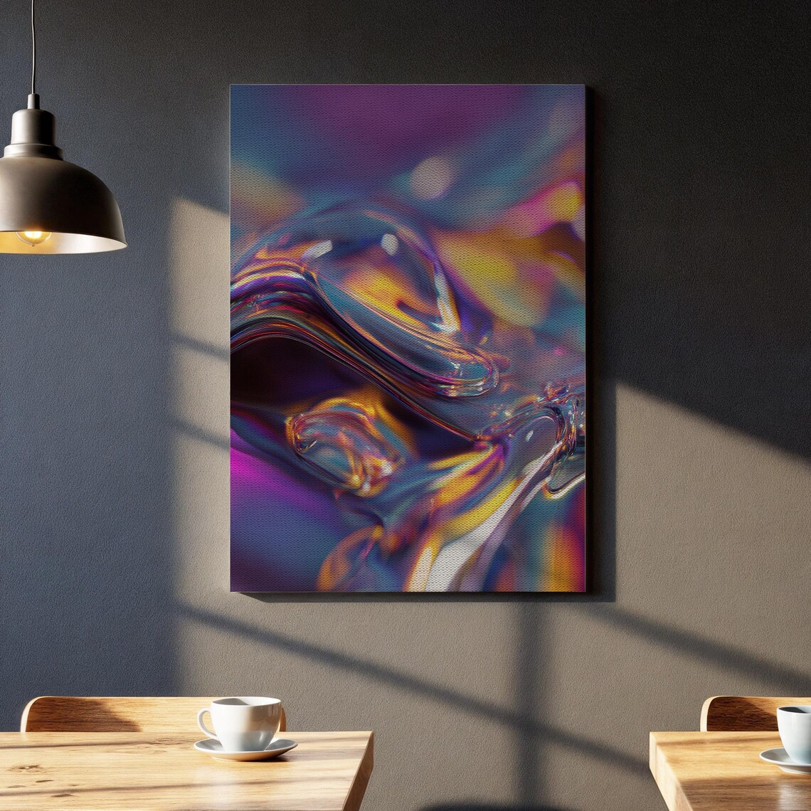 Liquid Wave Motion Holographic Color Burst Psychedelic Spectrum Poster