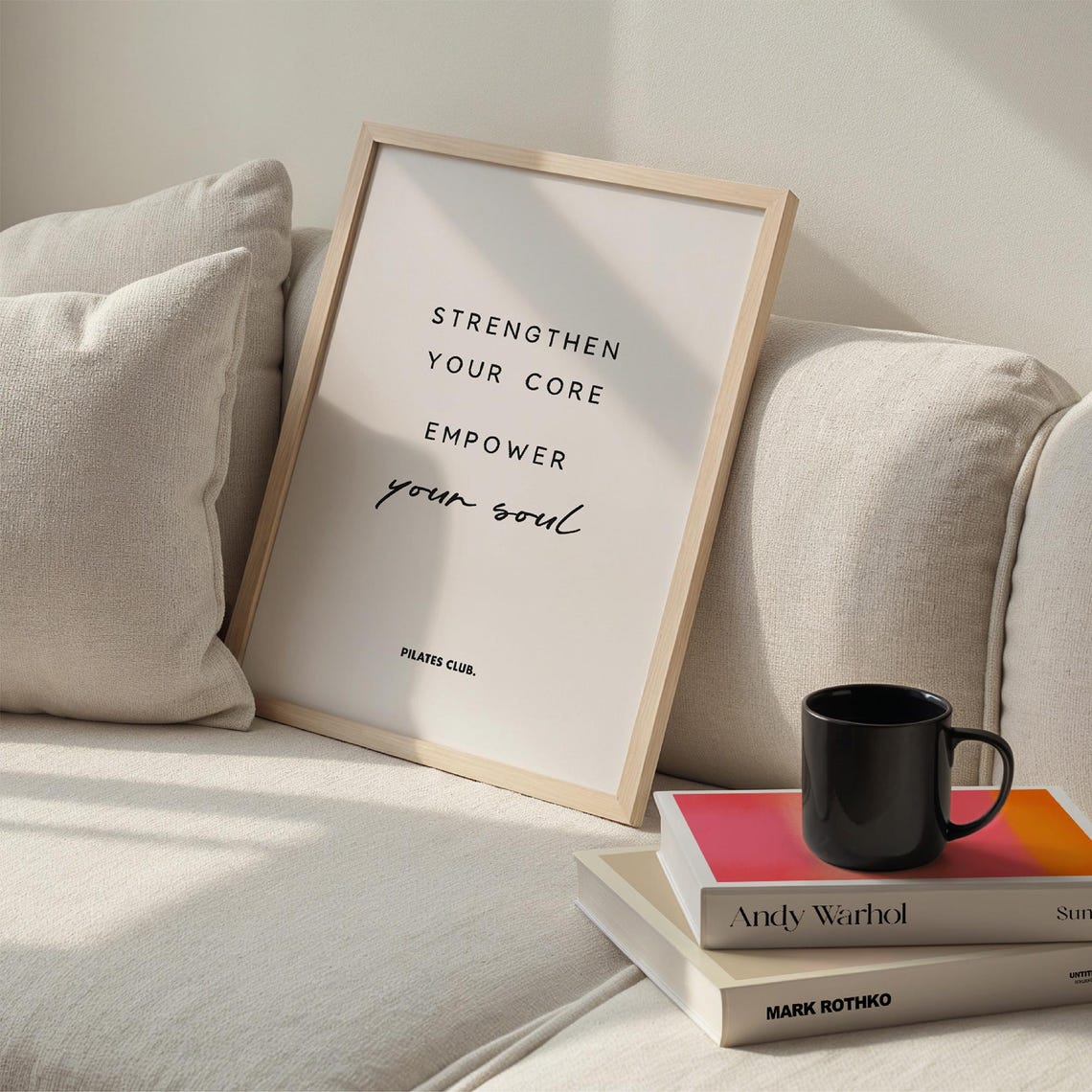 Pilates Quote Print Empowering Gym Studio Wall Art