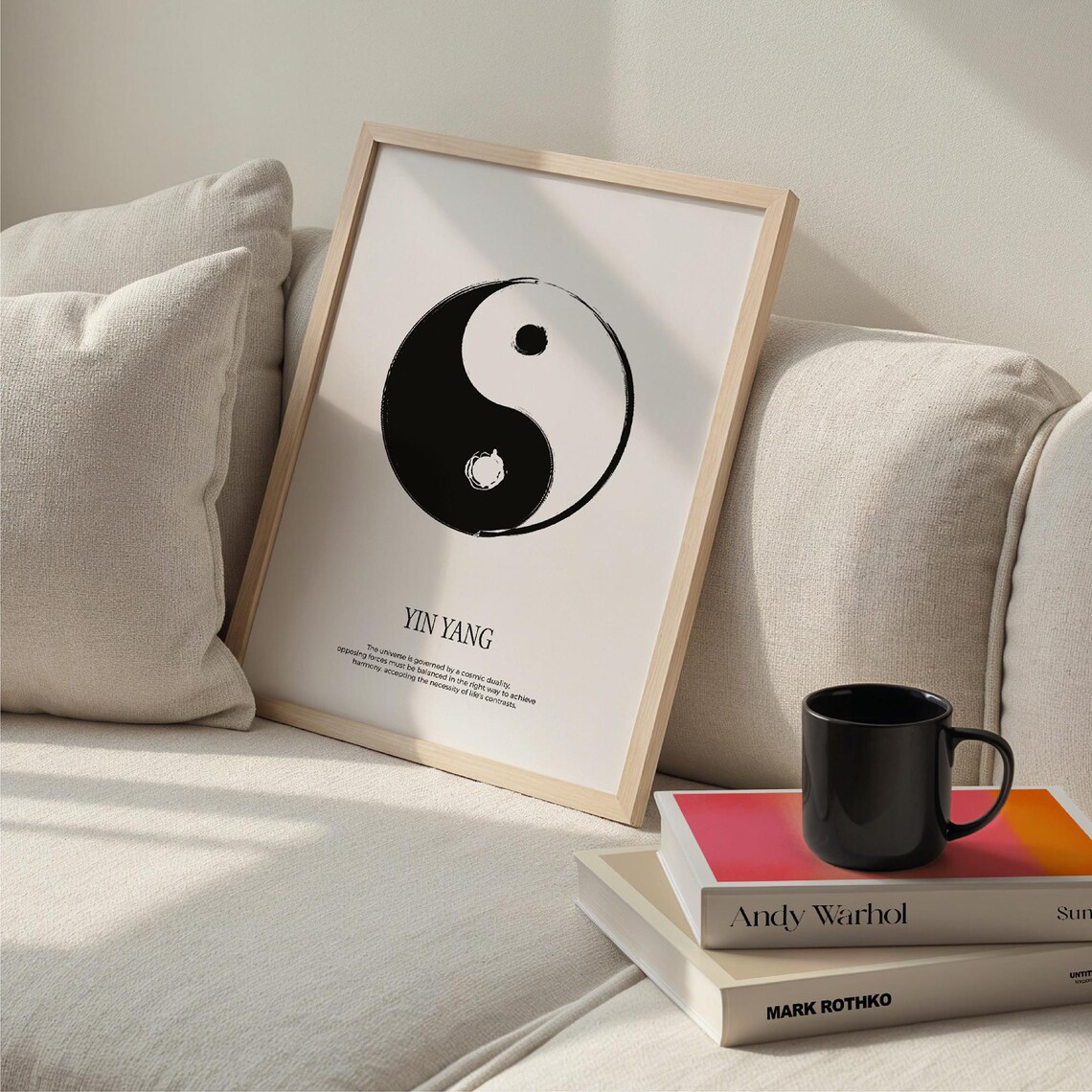 Yin Yang Symbol Zen Balance Definition Minimalist Spiritual Poster