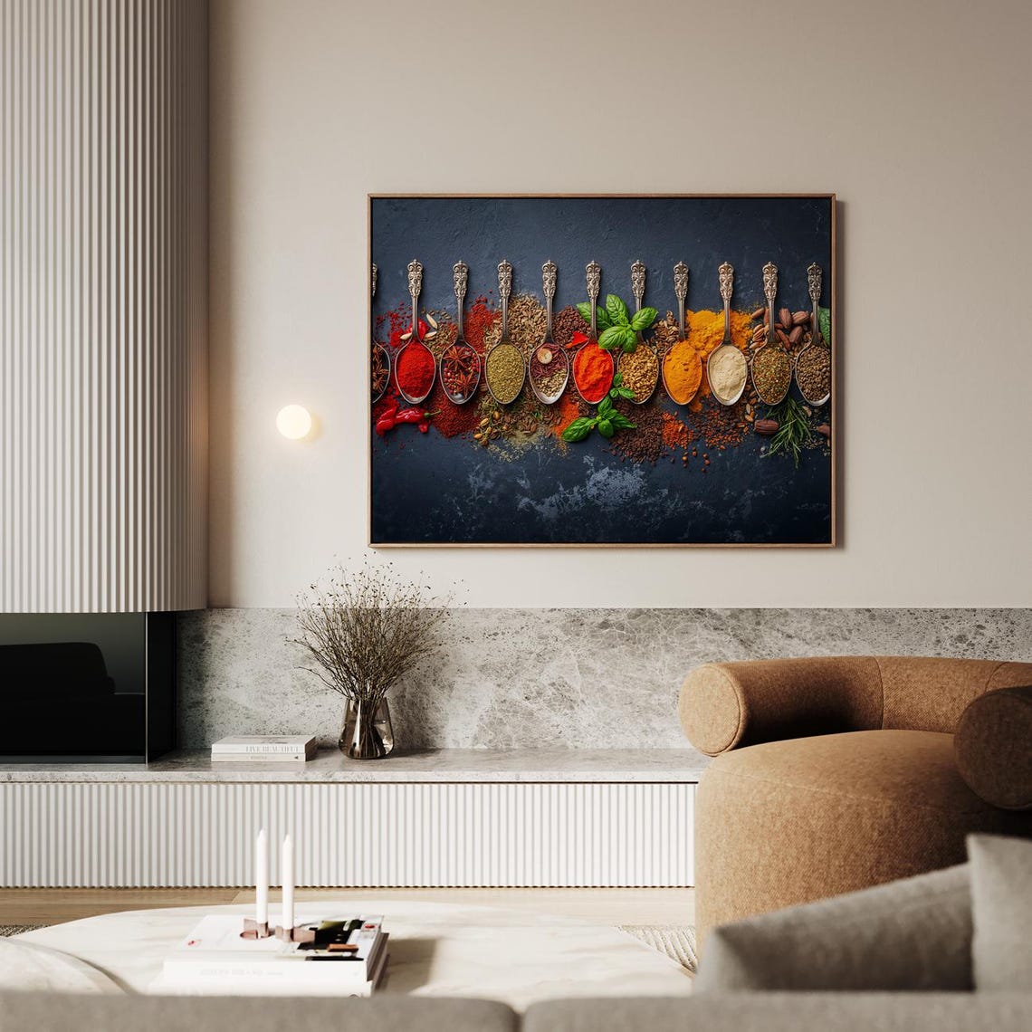 Spice Symphony Eleven Spoons Colorful Kitchen Wall Decor Poster