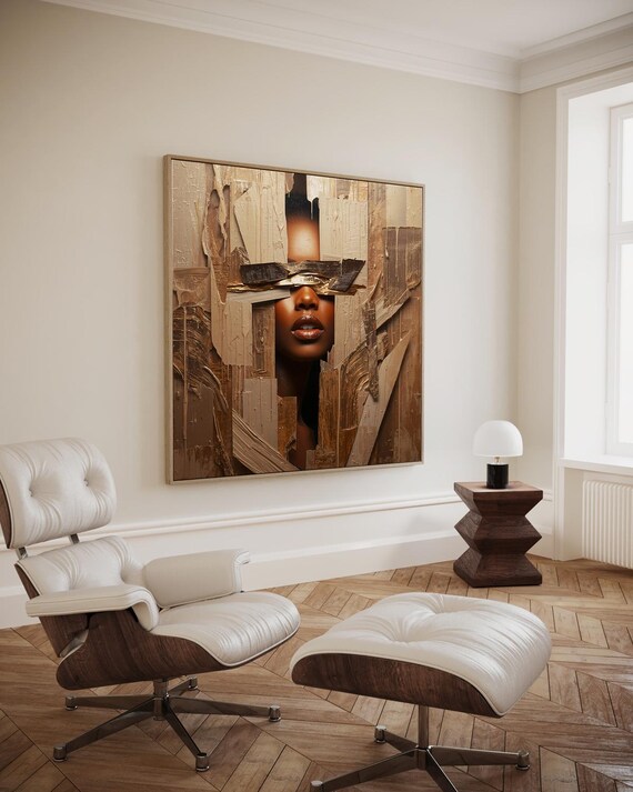 Female Portrait Hidden Beauty Between Layers Of Art Artwork Wall